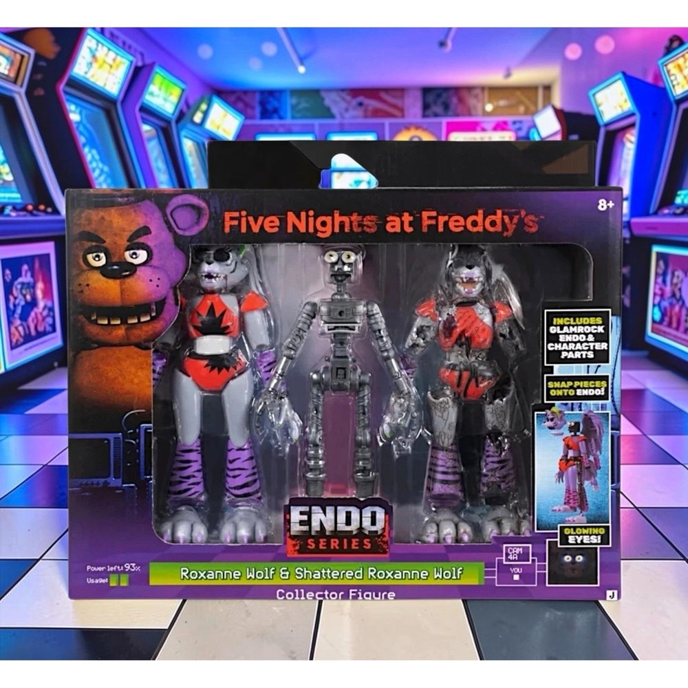 FNAF Jazwares Endo Series Roxanne Wolf & Shattered Roxanne Wolf